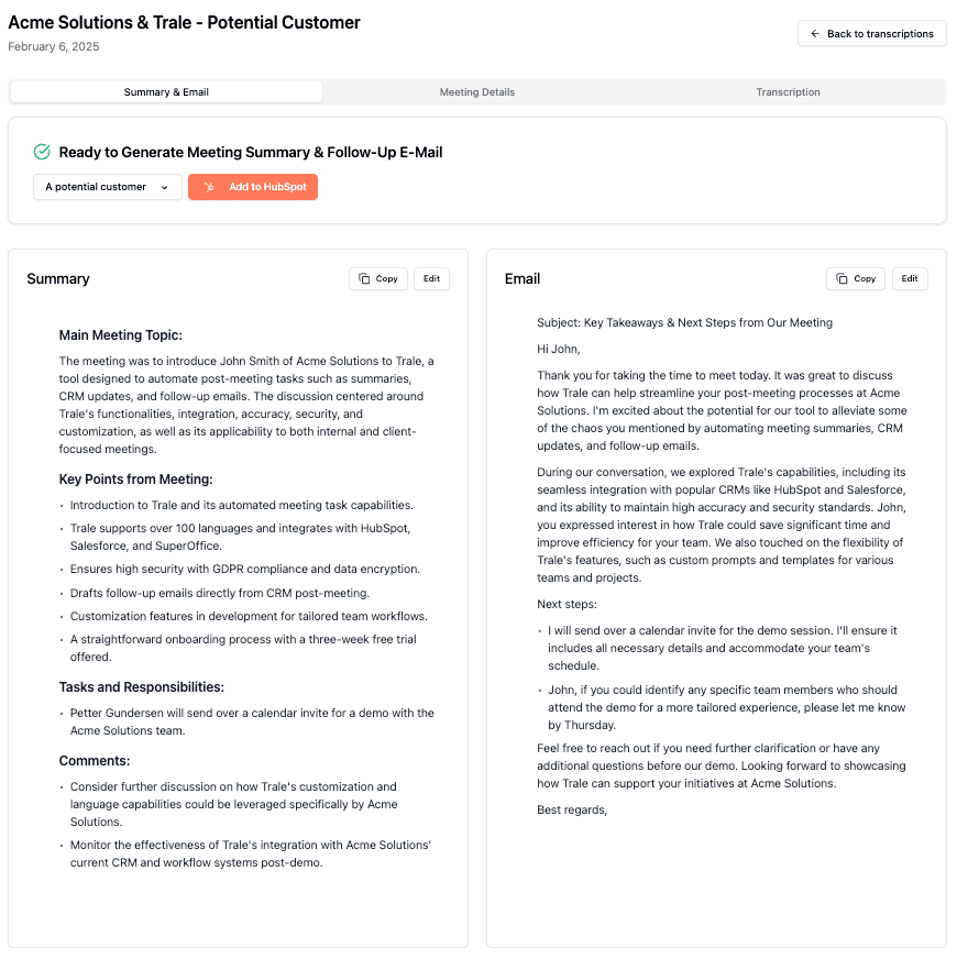 Feature Spotlight: Notes, Follow-Ups & CRM Entry-Without Lifting a Finger