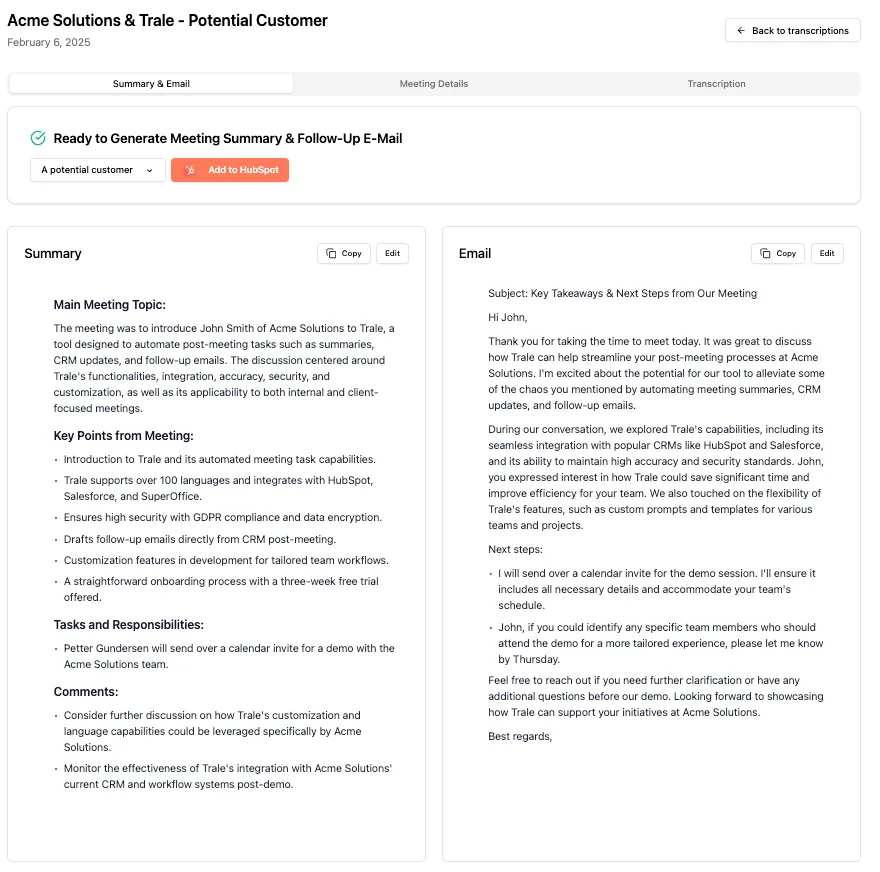 Feature Spotlight: Notes, Follow-Ups & CRM Entry-Without Lifting a Finger