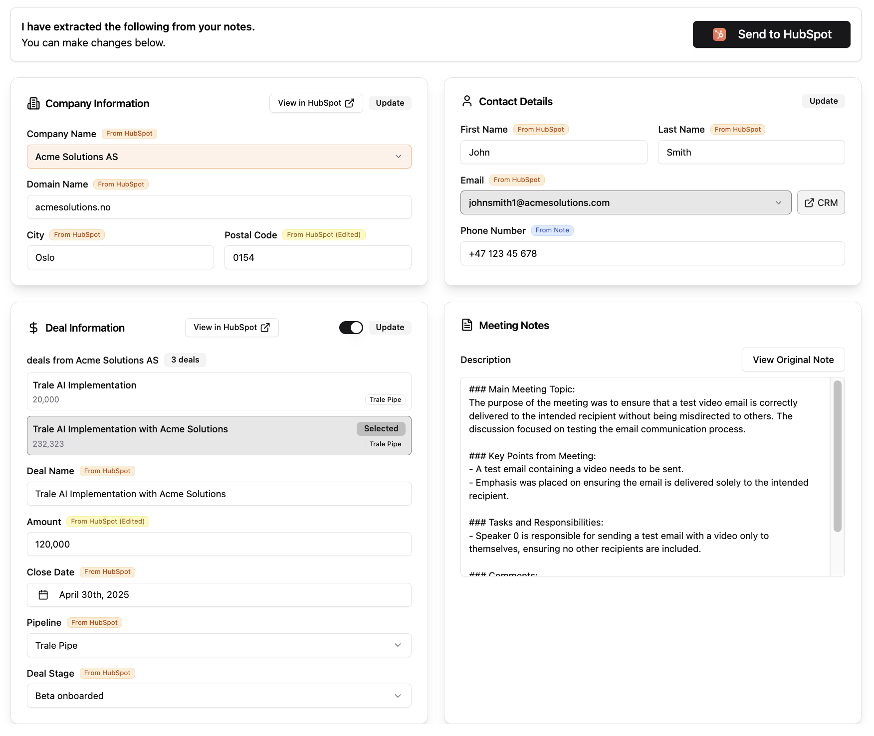 Seamless CRM Sync