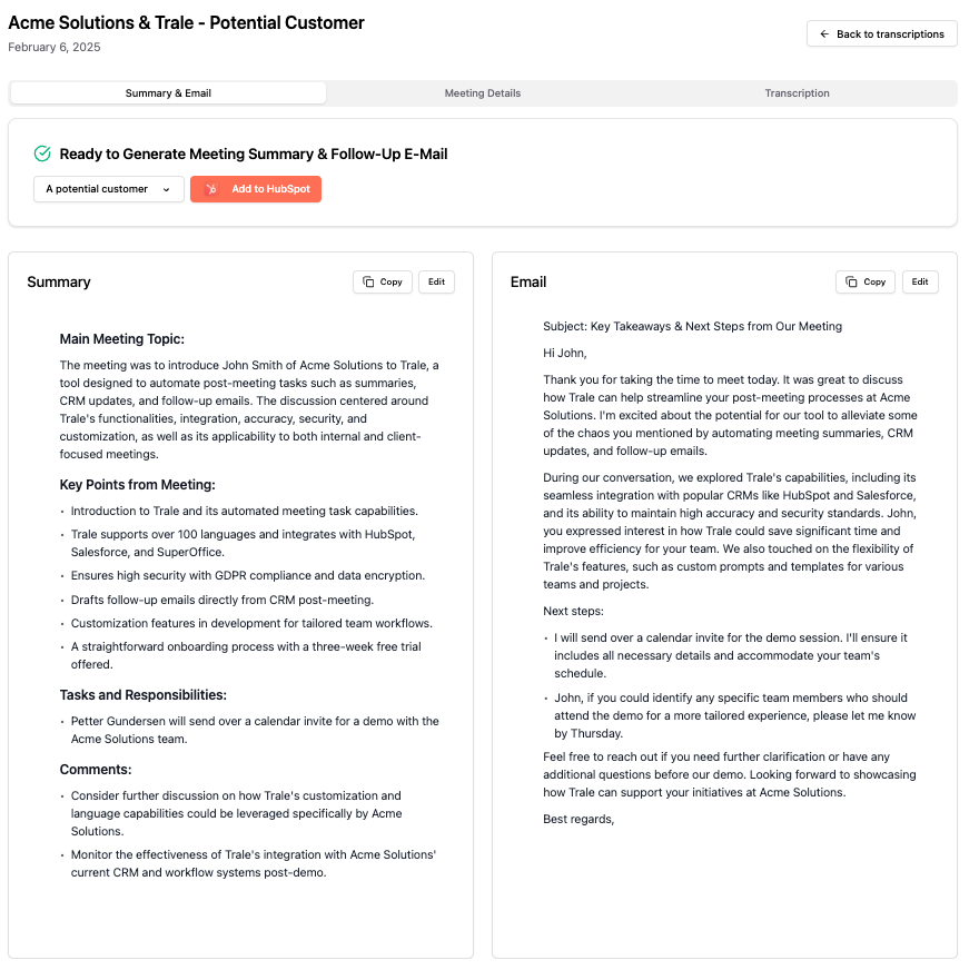 Feature Spotlight: Notes, Follow-Ups & CRM Entry-Without Lifting a Finger